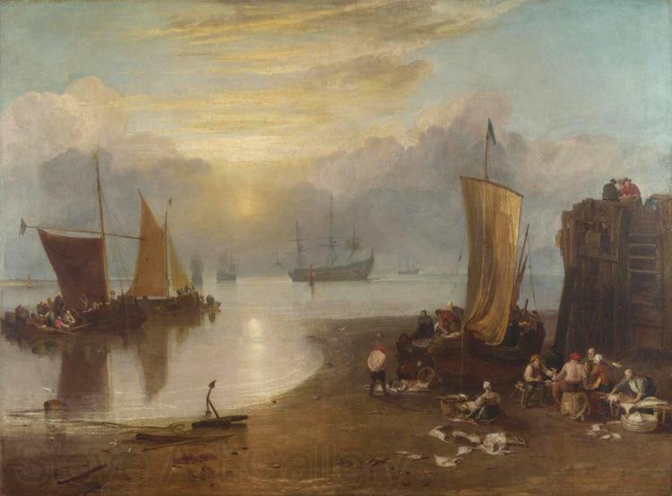 Joseph Mallord William Turner Sun rising tyhrough vapour:Fishermen cleaning and selling  fish  (mk31) Germany oil painting art